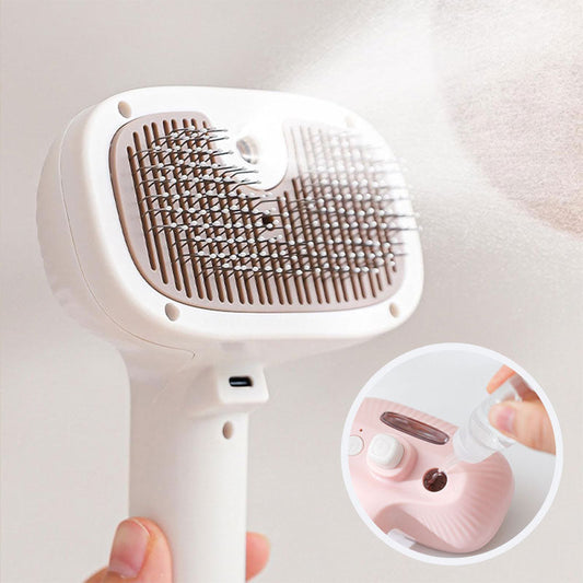 🔥A Must-Have For Pet Families 🐾Rechargeable Cat Steam Brush with Self Cleaning