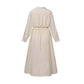 💥2025 Hot Sale💕Women's Plain Cotton Lapel Shirt Wrap Dress