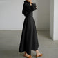 💥2025 Hot Sale💕Women's Plain Cotton Lapel Shirt Wrap Dress