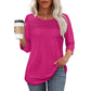 💕Last Day 50% OFF👚Women’s Pleated Detail 3/4 Sleeve Casual T-Shirt✨
