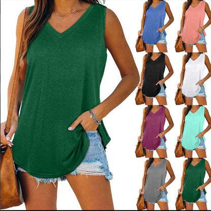 🔥2025 HOT SALE 50% OFF⏳All-match V-Neck Solid Color Vest
