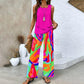 🔥FREE SHIPPING🌺Women's Trendy Print 2 Piece Outfits Sleeveless Top & Pants