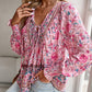 💖2025 New Products💖Women's Fashion Printed v-Neck Long Sleeve Shirt