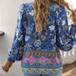 💖2025 New Products💖Women's Fashion Printed v-Neck Long Sleeve Shirt