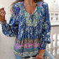 💖2025 New Products💖Women's Fashion Printed v-Neck Long Sleeve Shirt