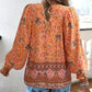 💖2025 New Products💖Women's Fashion Printed v-Neck Long Sleeve Shirt