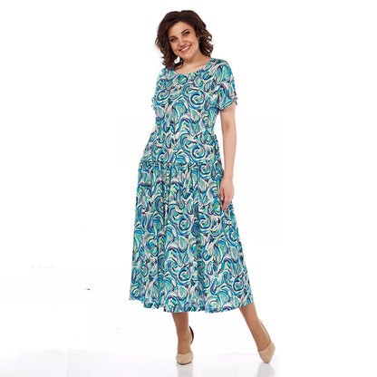 🌷Mother's Day Promotion 50% Discount🎉Summer Patterned Chiffon Dress