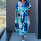🏖️Summer Hot Sale 59% OFF🌼Women's Printed V - Neck Casual Elegant Dress