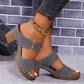 Women's Stylish Open-Toe Chunky Heel Sandals