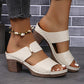 Women's Stylish Open-Toe Chunky Heel Sandals