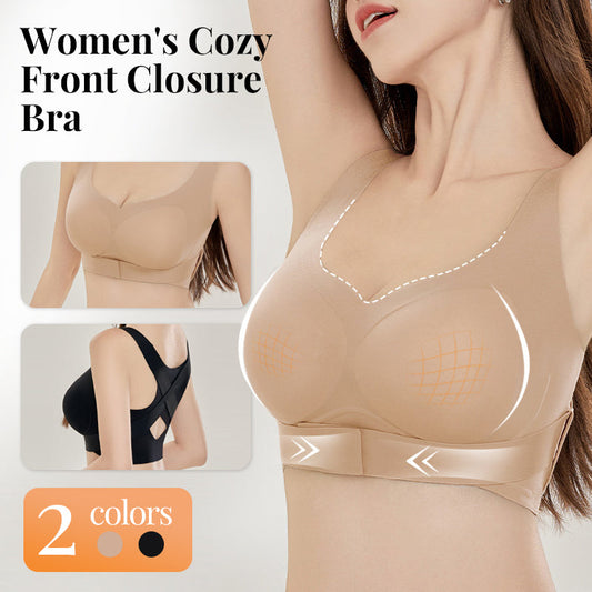 🎉Last Day Promotion 50% OFF🎉Women's Cozy Seamless Push Up Front Closure Bra