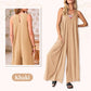 🌞Limited - Time 57% Off!👗Summer - Ready Women's V - Neck Sleeveless Wide - Leg Jumpsuit🌴