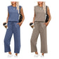✨This Week's Special Sale 50% OFF🎉Women's Sleeveless Top & Wide-Leg Pants 2-Piece Set