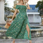 👗Summer Sale 50% OFF🌹Women's Elegant Floral Off-Shoulder Dress