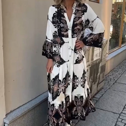 🌸Women's Elegant Printed Loose Flowy Dress