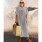 🩷Summer Hot Sale 50%OFF🩷Women's Casual Loose Cotton Linen Embroidered Split Dress