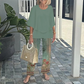 💃2025 Hot Sale 70% Off🔥Women’s Printed Pants and Crew Neck Top Set