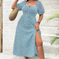 💃Summer Hot Sale 50% OFF💗Plus Size Split Floral Print Boho Maxi Dress