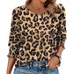 🌞Summer Hot Sale 50% OFF Women Dressy Casual 3/4 Length Sleeve Blouses with Smocked Cuffs