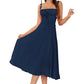 💕HOT SALE 49% OFF💕Frenchy Style All Over Print Ruched Women Lace Up Dress🌸