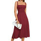💕HOT SALE 49% OFF💕Frenchy Style All Over Print Ruched Women Lace Up Dress🌸