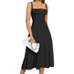 💕HOT SALE 49% OFF💕Frenchy Style All Over Print Ruched Women Lace Up Dress🌸