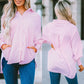 🔥LAST DAY SALE 50% OFF🏆️Women's Striped Shirt with Elastic Sleeves