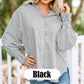 🔥LAST DAY SALE 50% OFF🏆️Women's Striped Shirt with Elastic Sleeves