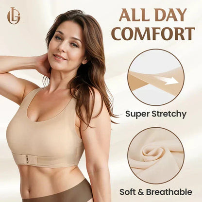 🔥【Hot Sale】💖Front Closure Cross-Back Wireless Posture Bra-🔥Buy 2 Get Free Shipping