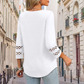 Women’s Solid Casual V-Neck Top with 3/4 Sleeves