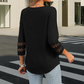 Women’s Solid Casual V-Neck Top with 3/4 Sleeves