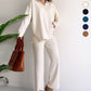 🎁Perfect Gift🎁V-Neck Casual Slit Knitted Two-Piece Set - Effortless Elegance for Every Occasion