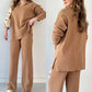 🎁Perfect Gift🎁V-Neck Casual Slit Knitted Two-Piece Set - Effortless Elegance for Every Occasion