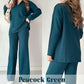 🎁Perfect Gift🎁V-Neck Casual Slit Knitted Two-Piece Set - Effortless Elegance for Every Occasion