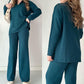 🎁Perfect Gift🎁V-Neck Casual Slit Knitted Two-Piece Set - Effortless Elegance for Every Occasion