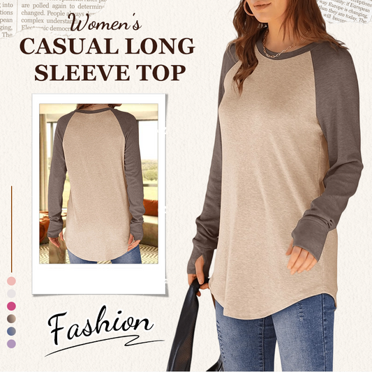 ⏰Hot Sale-Womens Long Sleeve Thumb Hole Shirts Tunic Tops to Wear with Leggings