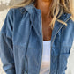 Women's Casual Lapel Hooded Jacket with Zipper