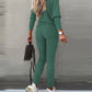 🔥HOT SALE🥰Off-Shoulder Long Sleeve Top with Drawstring Pants Set