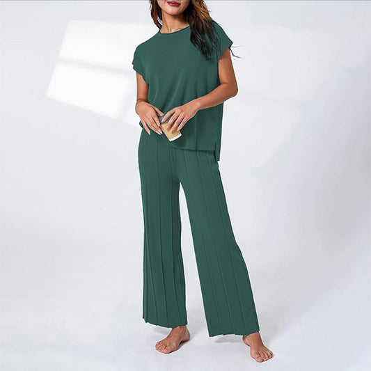 ⏰Hot Sale - WOMENS TWO PIECE HIGH WAISTED PANTS LOUNGE SET
