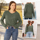 🍂Autumn Hot Sale 70% OFF🔥Women's V Neck Long Sleeve Solid Sweater
