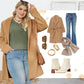 🍂Autumn Hot Sale 70% OFF🔥Women's V Neck Long Sleeve Solid Sweater