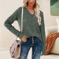 🍂Autumn Hot Sale 70% OFF🔥Women's V Neck Long Sleeve Solid Sweater