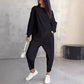 Women's Long-Sleeve Irregular Hem Sweatshirts & Pants Set