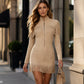 Women‘s Western Faux Suede Fringe Dress