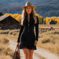 Women‘s Western Faux Suede Fringe Dress