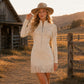 Women‘s Western Faux Suede Fringe Dress