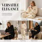 Women's Plush 3D Textured Hoodie & Pants Set – Cozy Winter Two-Piece