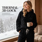 Women's Plush 3D Textured Hoodie & Pants Set – Cozy Winter Two-Piece