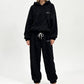 Women's Plush 3D Textured Hoodie & Pants Set – Cozy Winter Two-Piece