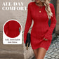 🌸 HOT SALE — 50% OFF! 💖 Cable Knit Bodycon Mini Sweater Dress – Curve-Hugging Fit, Soft Chunky Knit 🧶 Cozy & Chic for Parties, Dates & Christmas 🎄 Warm, Flattering & Versatile for Winter ✨